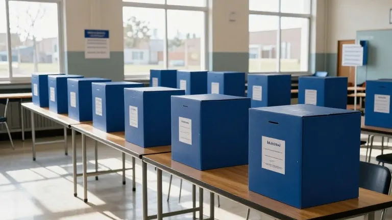 Illustration for: Eisenkot campaigns in Ofakim as 1.2 million Israelis cast ballots