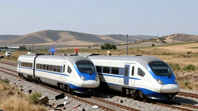 Illustration for: Ten dead after trains collide on Madrid-Andalusia line