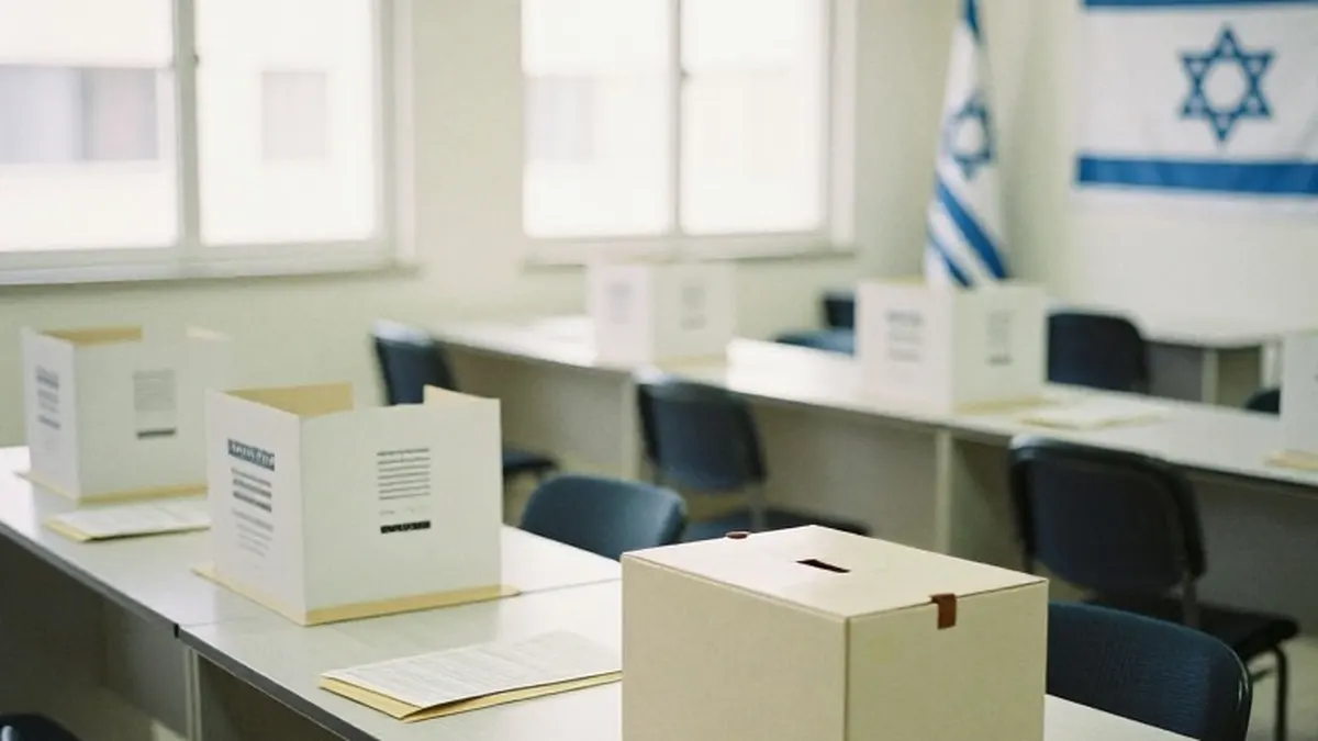 Illustration for: Israel Votes in Election Seen as Pivotal After Years of War