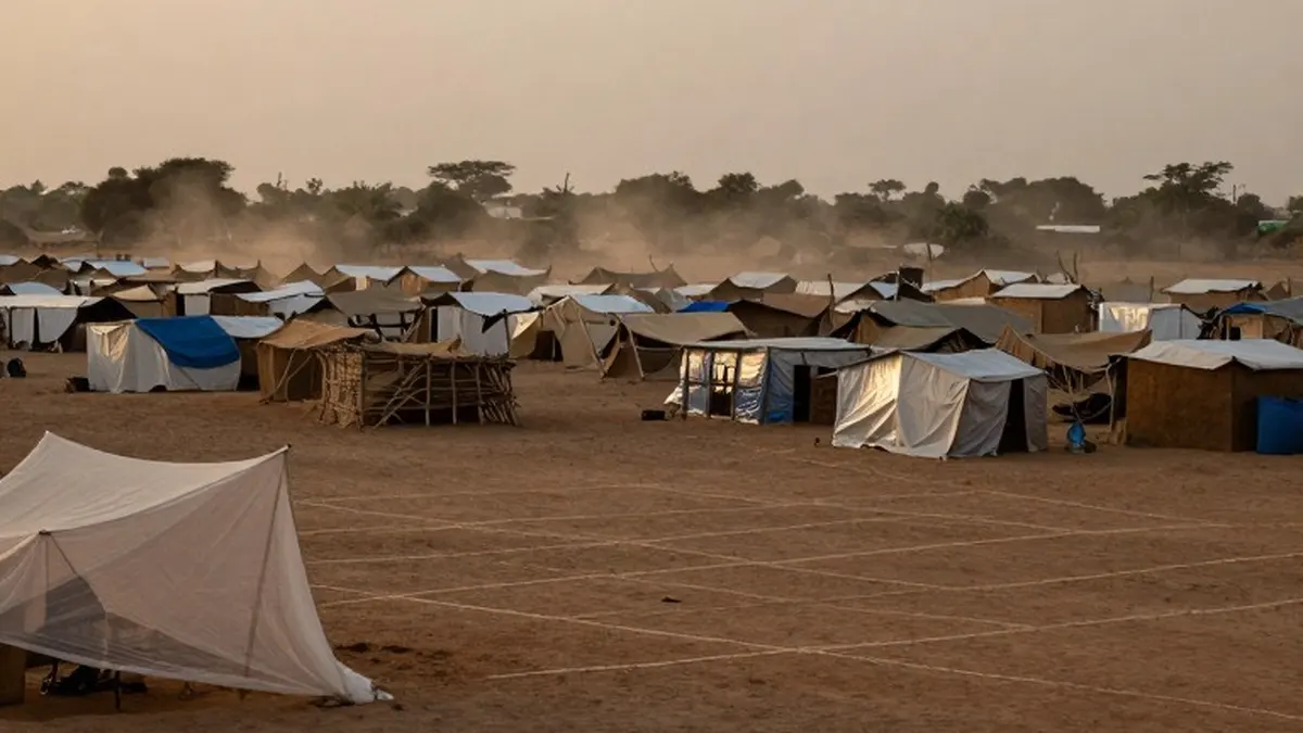 Illustration for: Two Blind Elders Flee Somalia's Worst Drought in Decades for a Crowded Camp