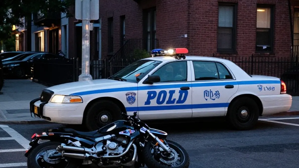Illustration for: Bronx Officer Indicted for Striking Suspect With Police Radio and Filing False Crash Report