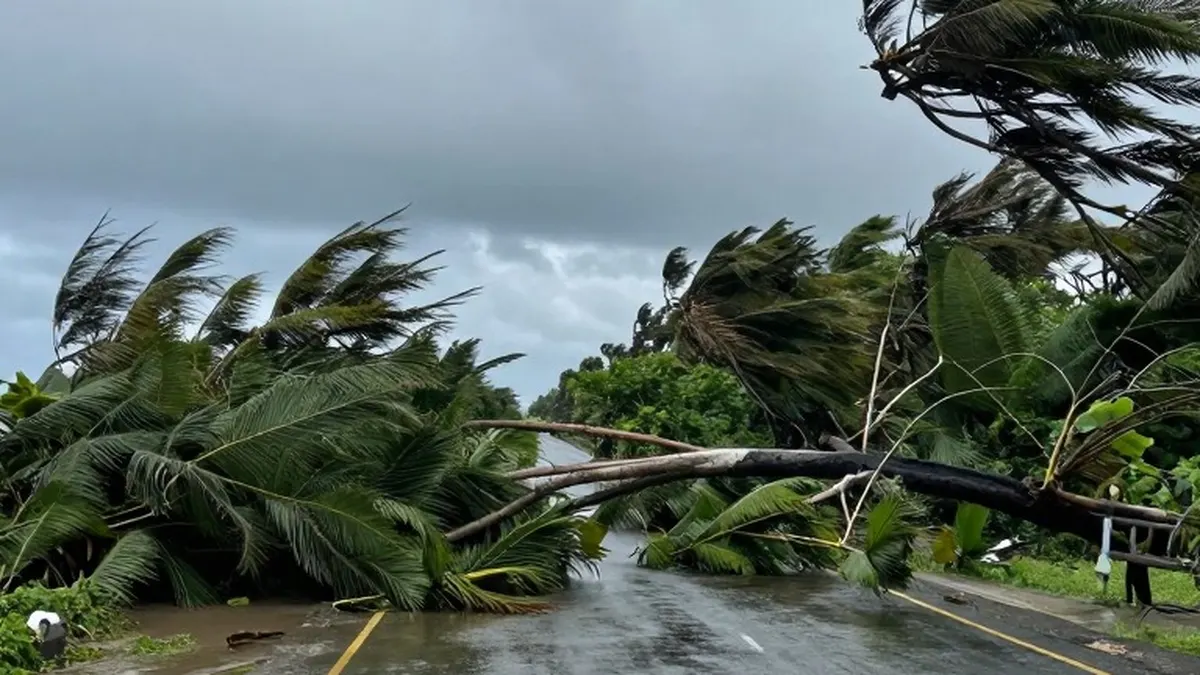 Illustration for: Cyclone Arnab hits India’s east coast, disrupting power and transport