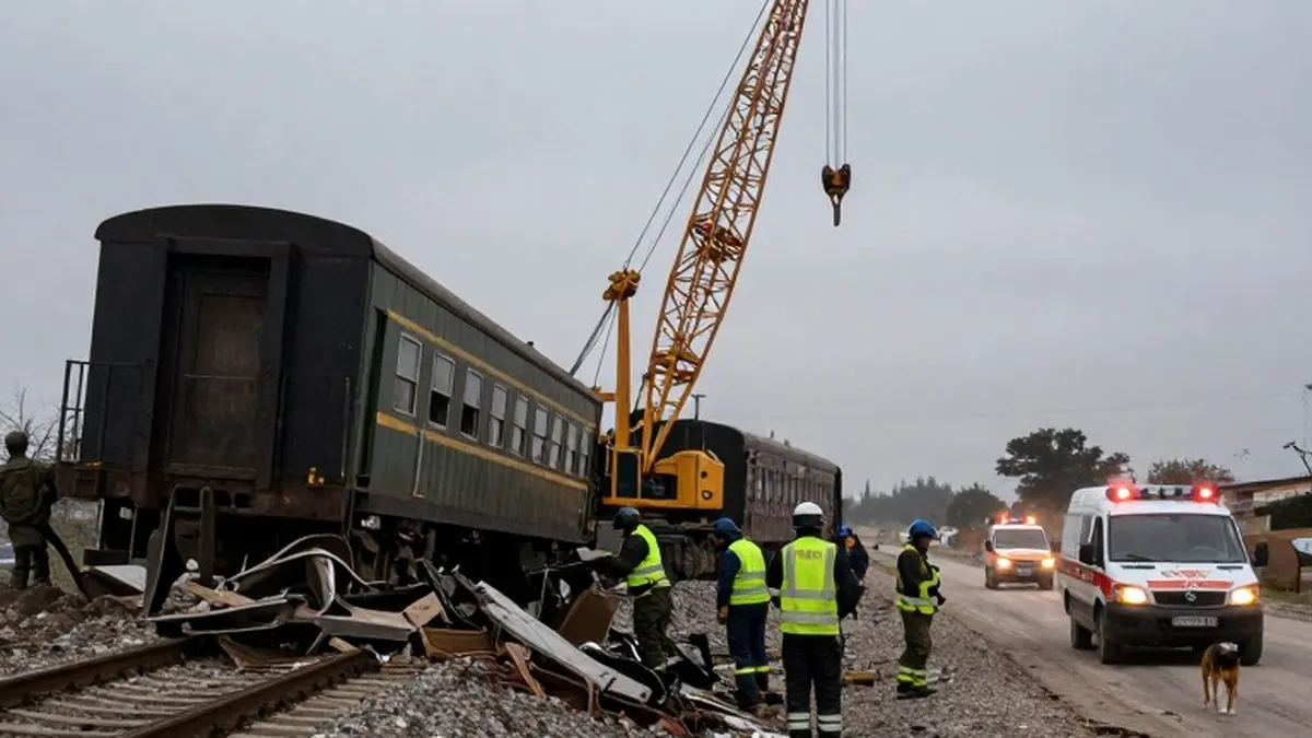 Illustration for: Rescuers Comb Wreckage in Spain After Second High-Speed Rail Disaster This Year